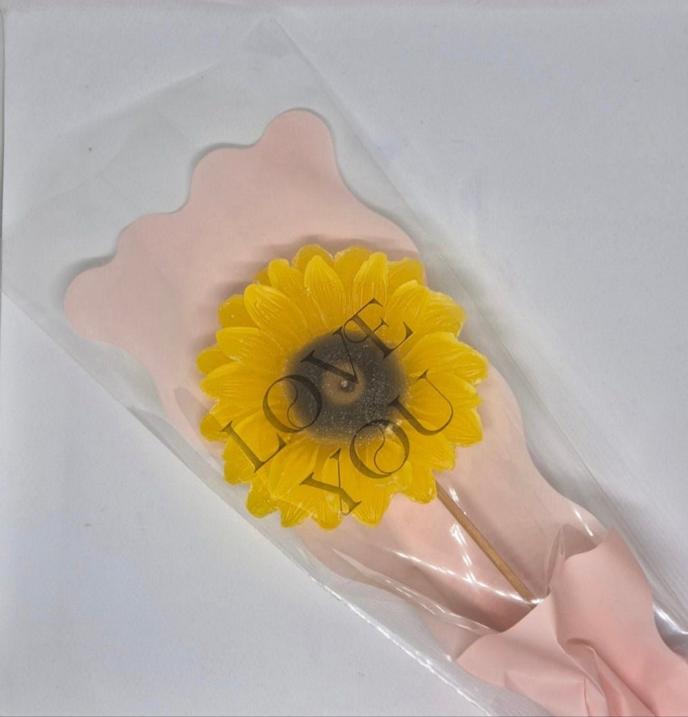 single sunflower wax melt in packaging 