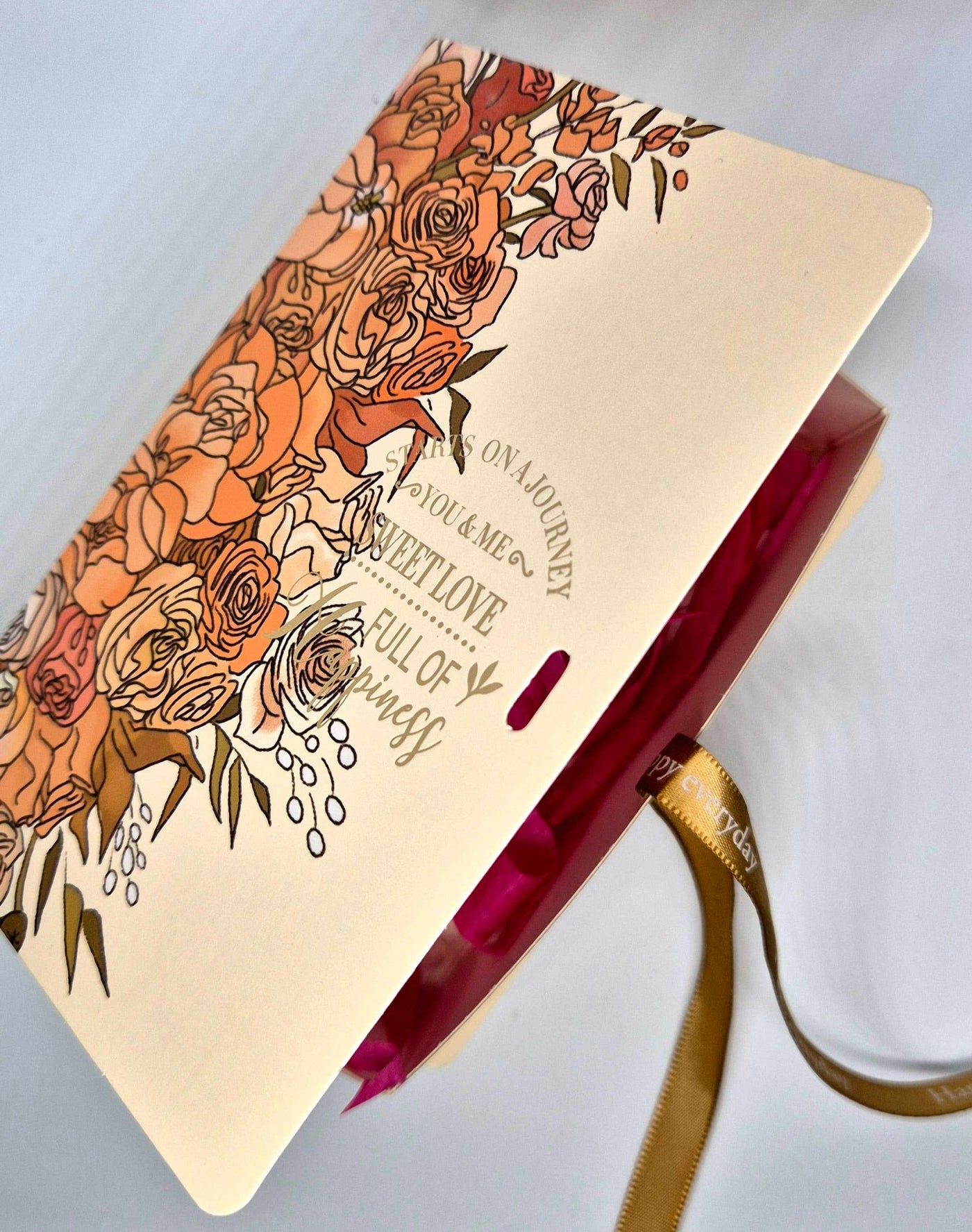 champagne box with mum wax melts in