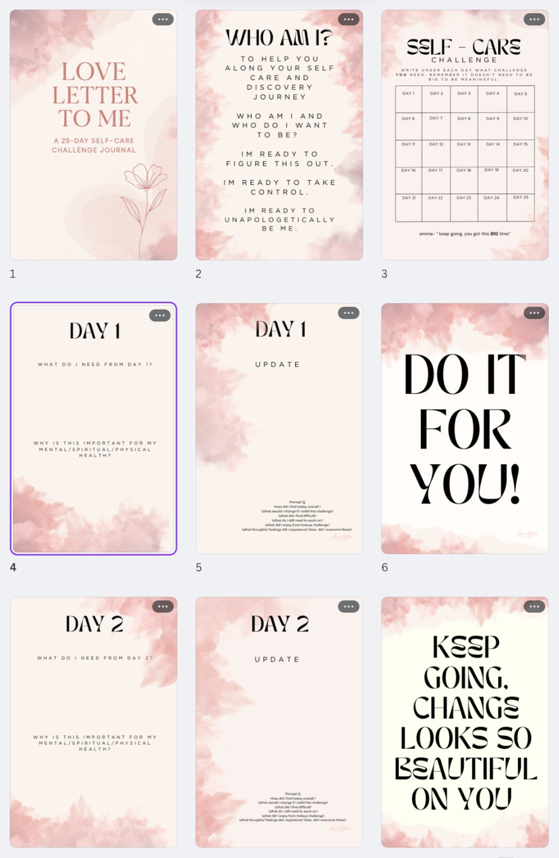 Love Letter to me - self care journal | mental health workbook, trackers & healing prompts (Digital Download) - Love Letter Cosmetics 
