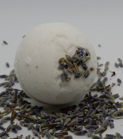 lavender bath bomb in small
