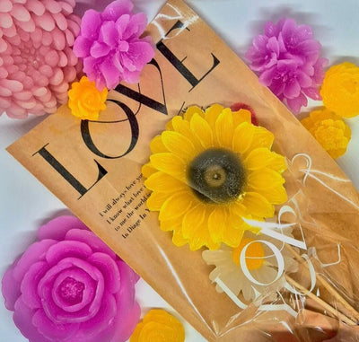 a range of flower wax melts 
